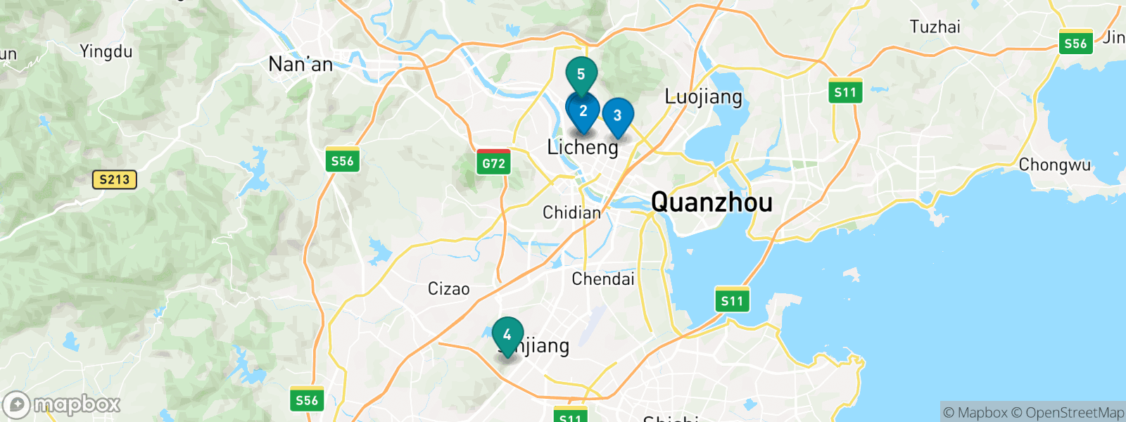 Quanzhou Suggestions Map
